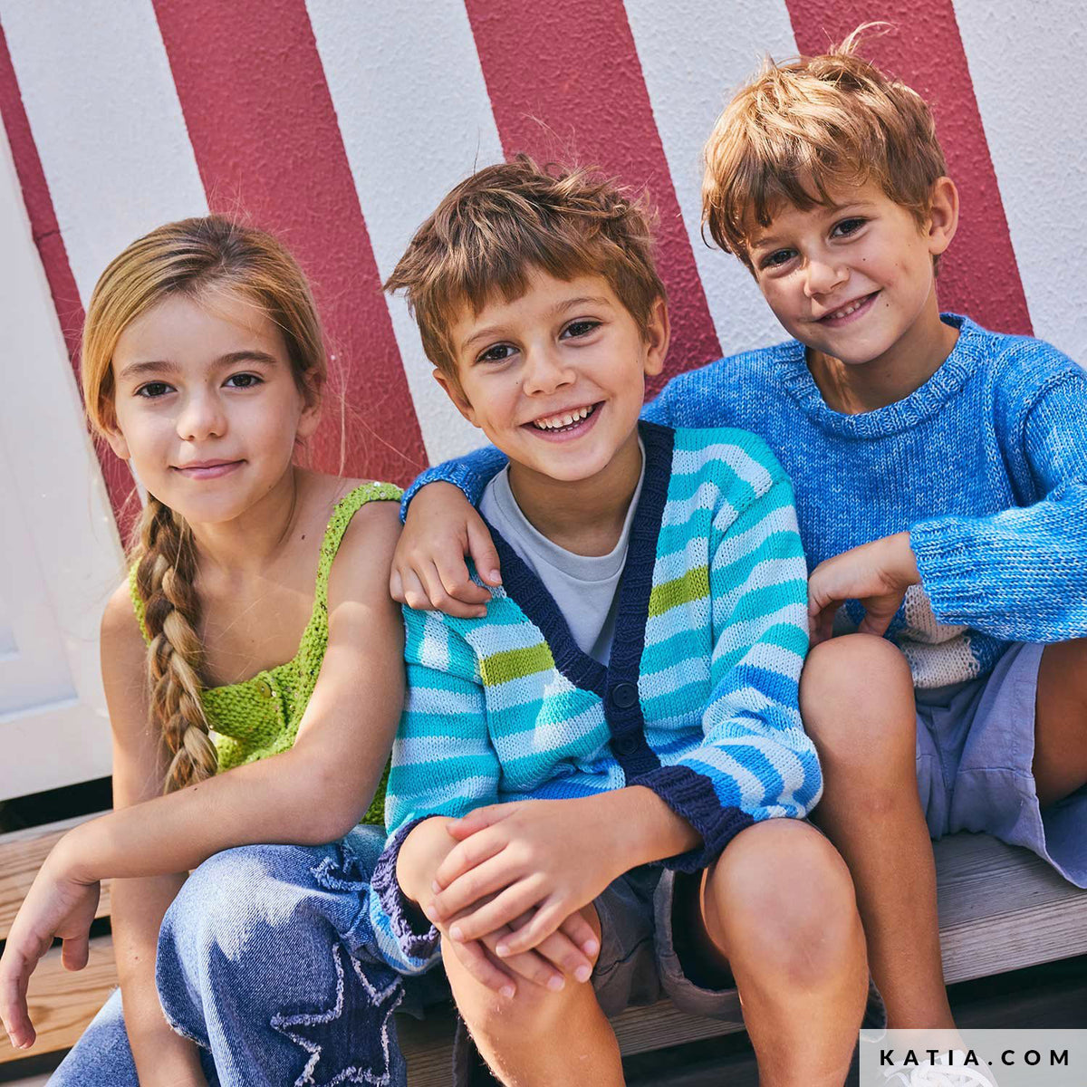 Katia Puro Cotone 59 Fuchsia - Patroon breien haken kinderen jas lente zomer katia — gemaakt met Katia Puro Cotone (8)