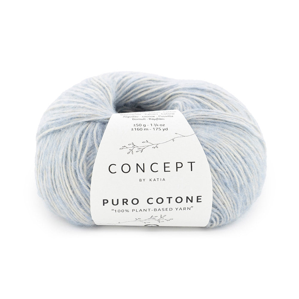 Katia Puro Cotone 63 Blauw cyaan