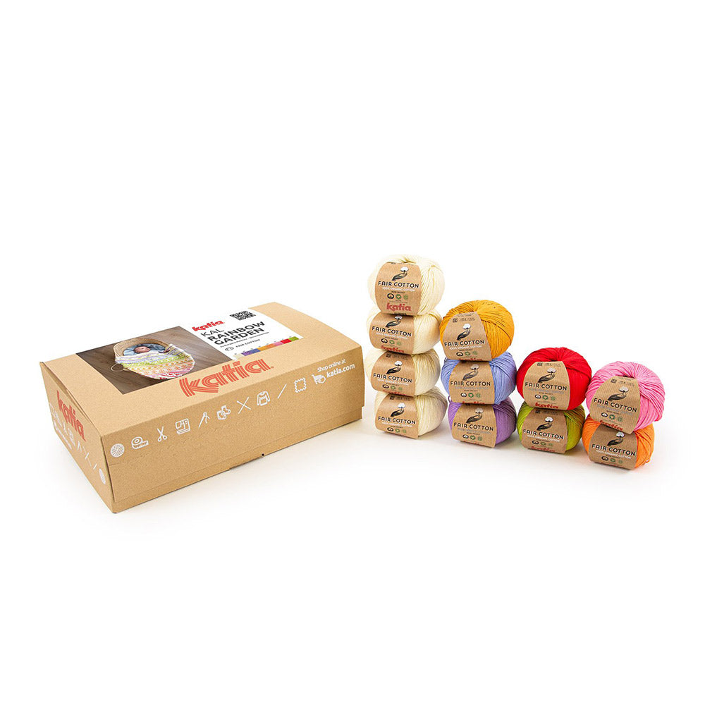 Kit rainbow garden kal kit katia fair cotton os katia — gemaakt met Katia Rainbow Garden KAL
