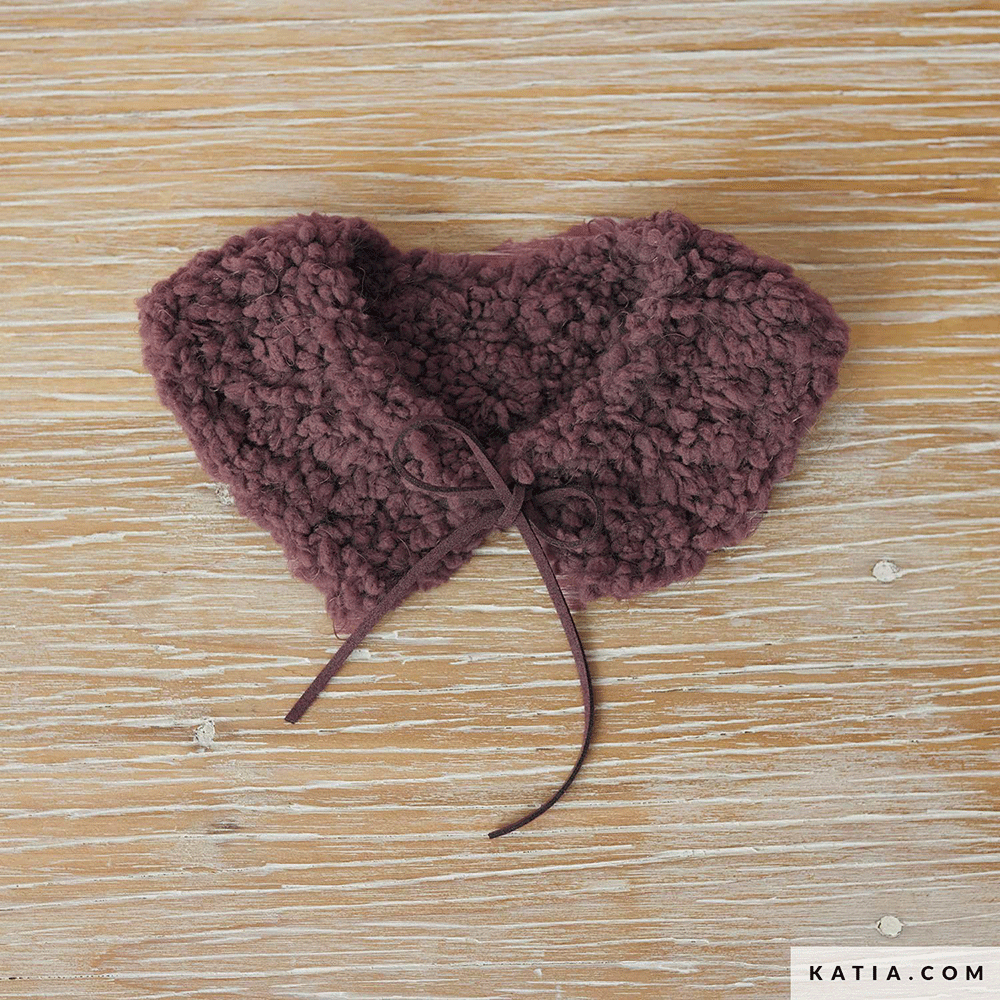 Katia Sherpa 110 Parelachtig lichtgrijs - Patroon breien haken baby colsjaal herfst winter katia — gemaakt met Katia Sherpa