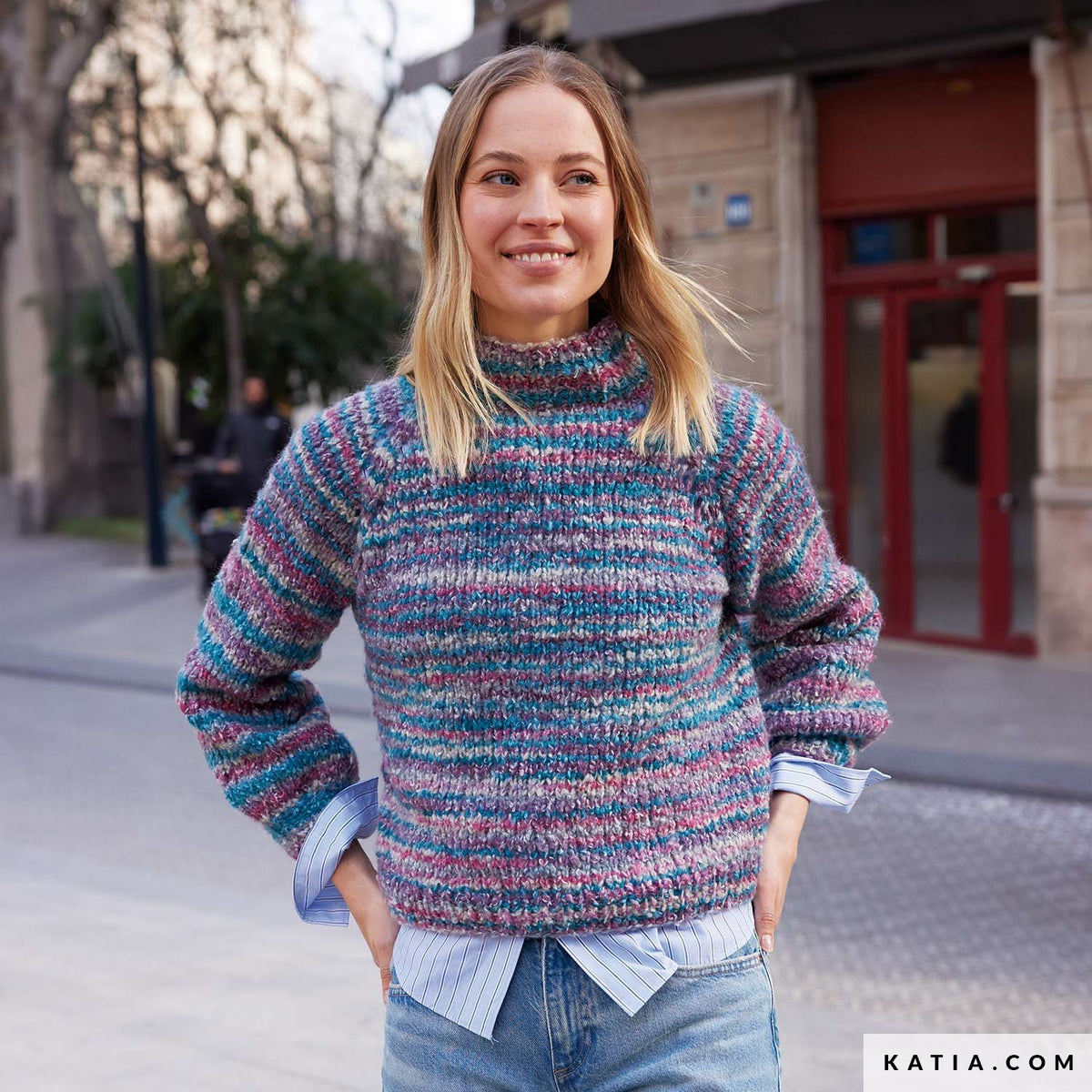 Katia Shibuya 054 Koper Bruin - Patroon breien haken dames trui herfst winter katia — gemaakt met Katia Shibuya (5)