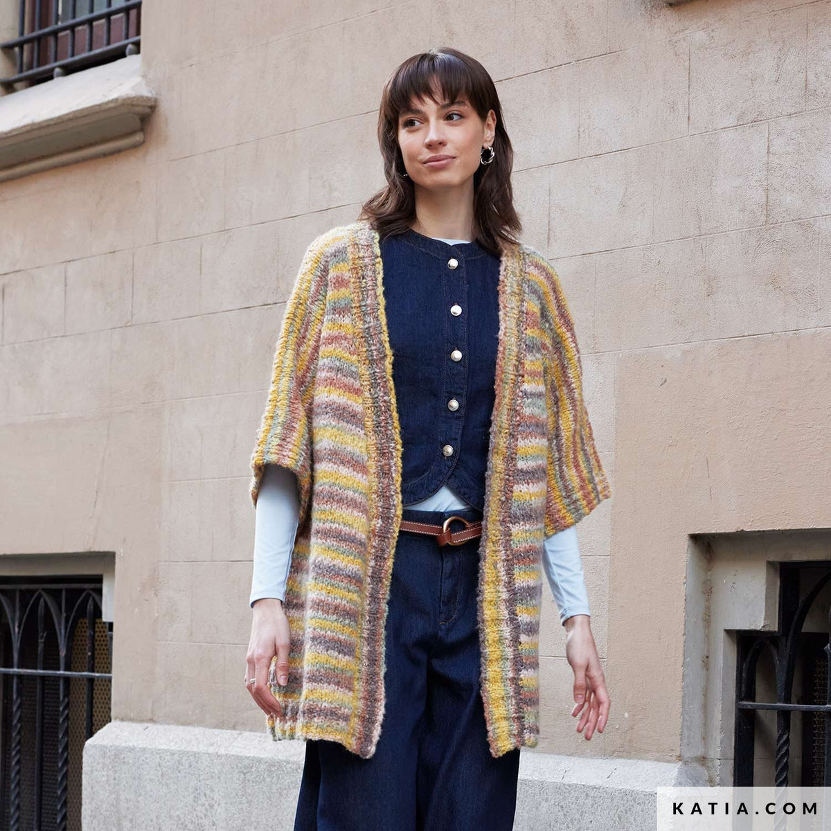 Katia Shibuya 054 Koper Bruin - Patroon breien haken dames jas herfst winter katia — gemaakt met Katia Shibuya (4)