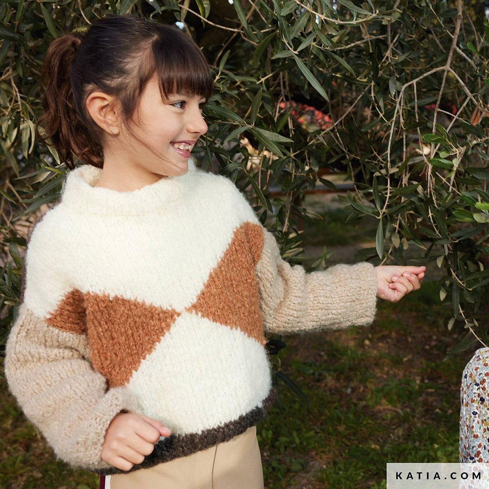 Katia Shibuya 054 Koper Bruin - Patroon breien haken kinderen trui herfst winter katia — gemaakt met Katia Shibuya (2)