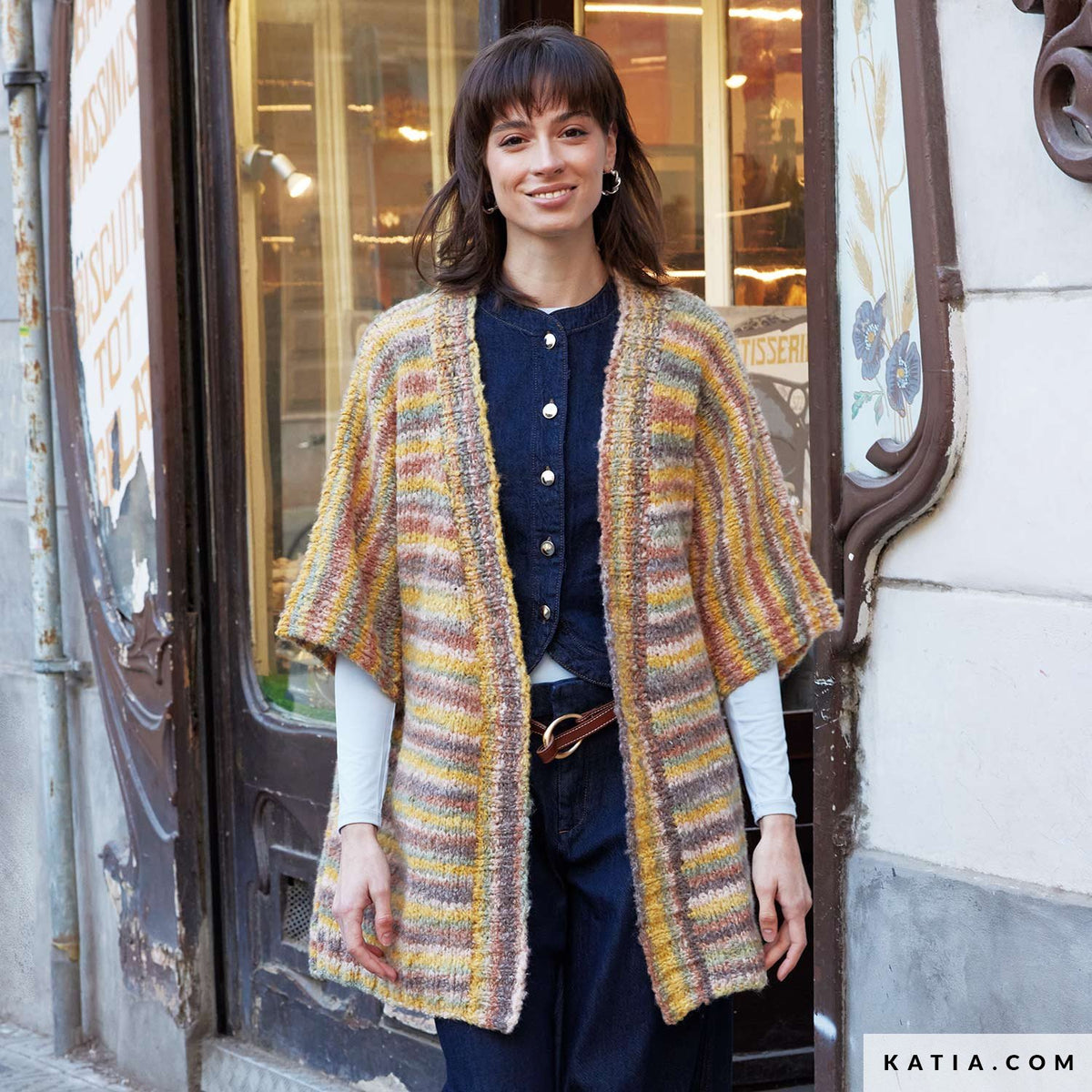 Katia Shibuya 054 Koper Bruin - Patroon breien haken dames jas herfst winter katia — gemaakt met Katia Shibuya (5)