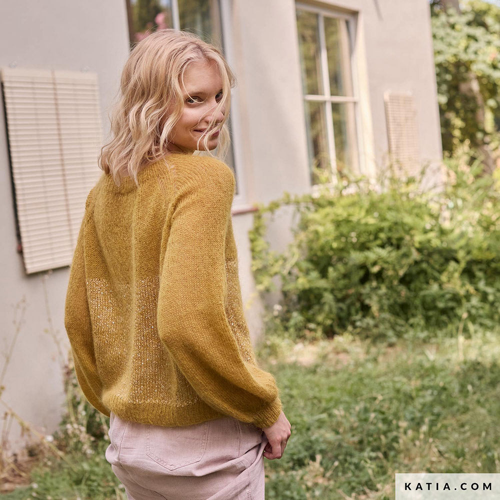 Patroon breien haken dames trui herfst winter katia — gemaakt met Katia Silky Mohair (9)