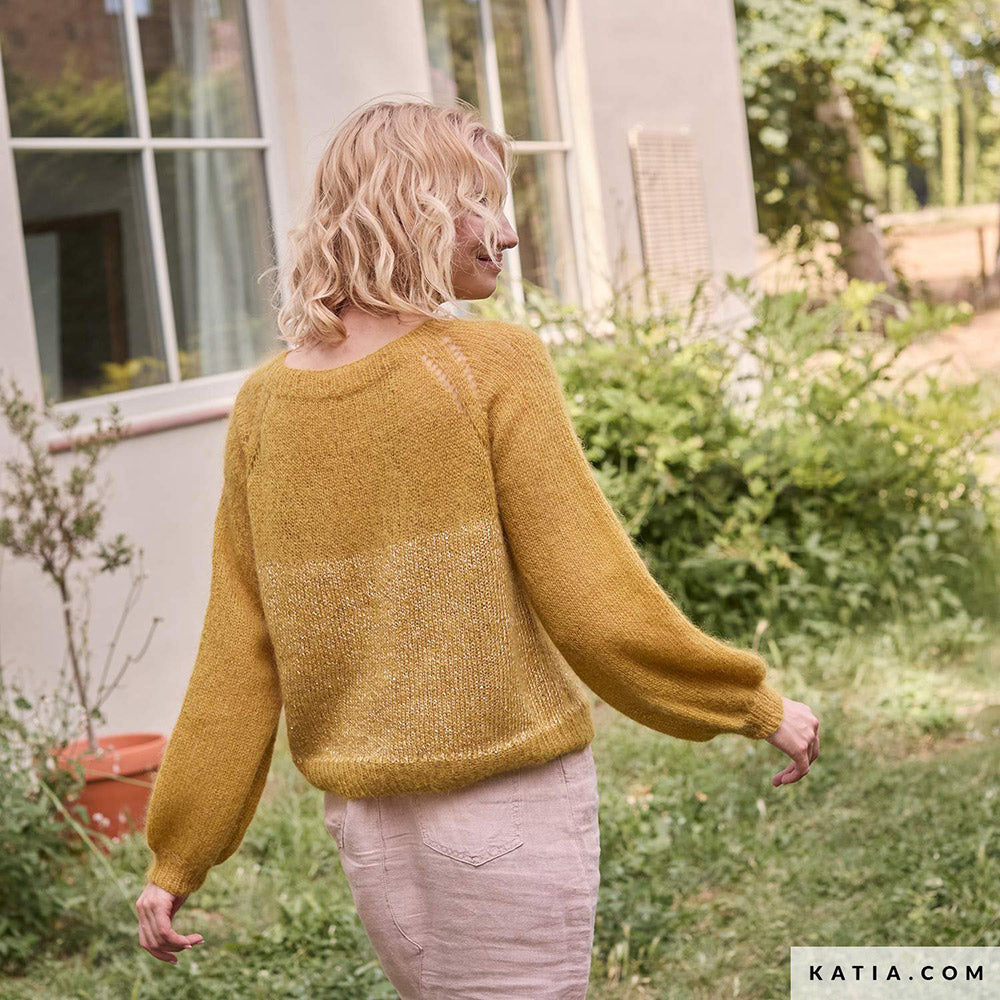 Patroon breien haken dames trui herfst winter katia — gemaakt met Katia Silky Mohair (7)
