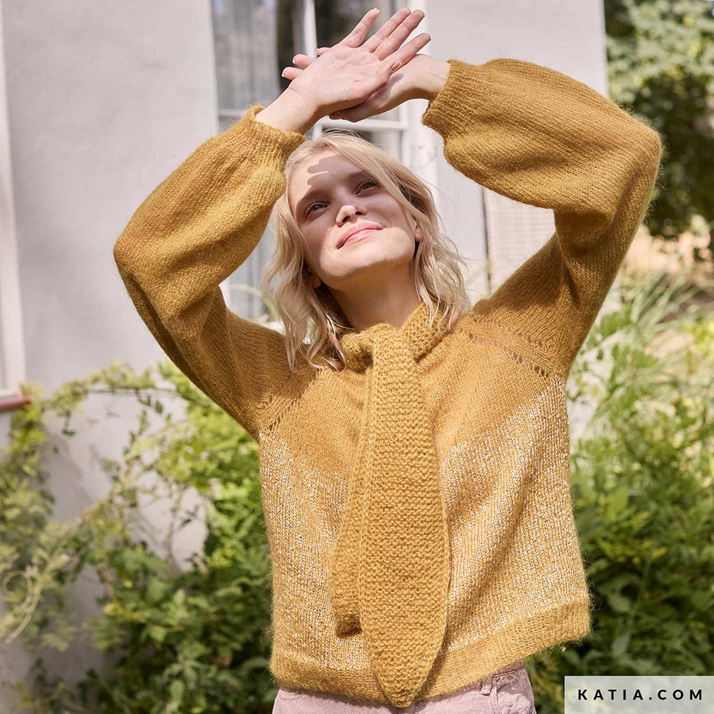 Katia Silky Mohair 104 Licht grijs - Patroon breien haken dames omslagdoek herfst winter katia — gemaakt met Katia Silky Mohair (5)