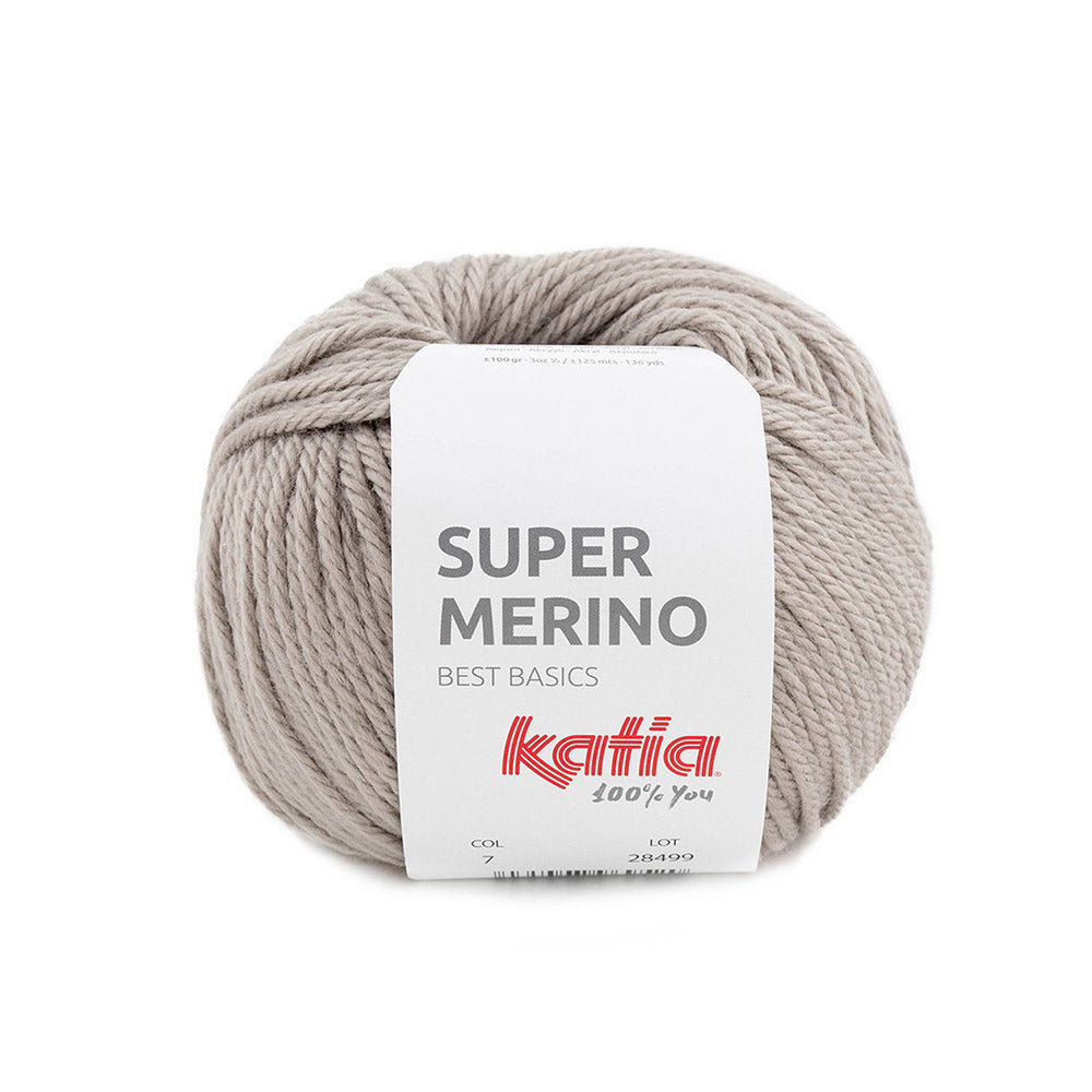 Katia Super Merino 007 Steen grijs