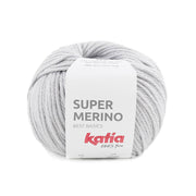 Katia Super Merino 009 Parelachtig licht grijs