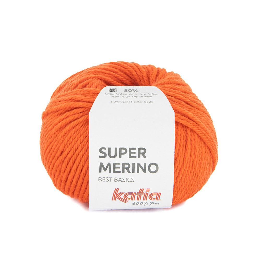 Katia Super Merino 46 Naranja Vivo - Katia Super Merino 046 Fel oranje
