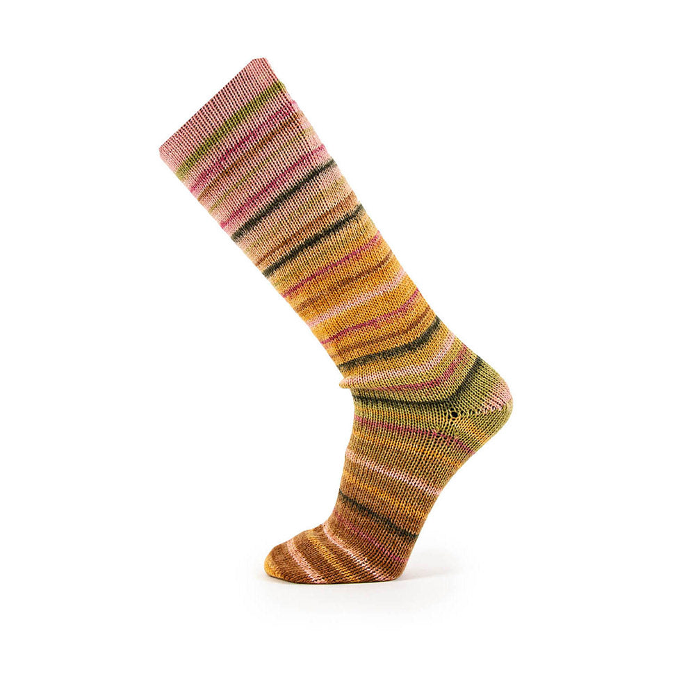 Katia Symmetric Socks & More - Paradise 040 Kauwgom roze-Camel-Groen - Wol garens symmetricsocksmoreparadise breien wol polyamide k — gemaakt met Katia Symmetric Socks & More - Paradise