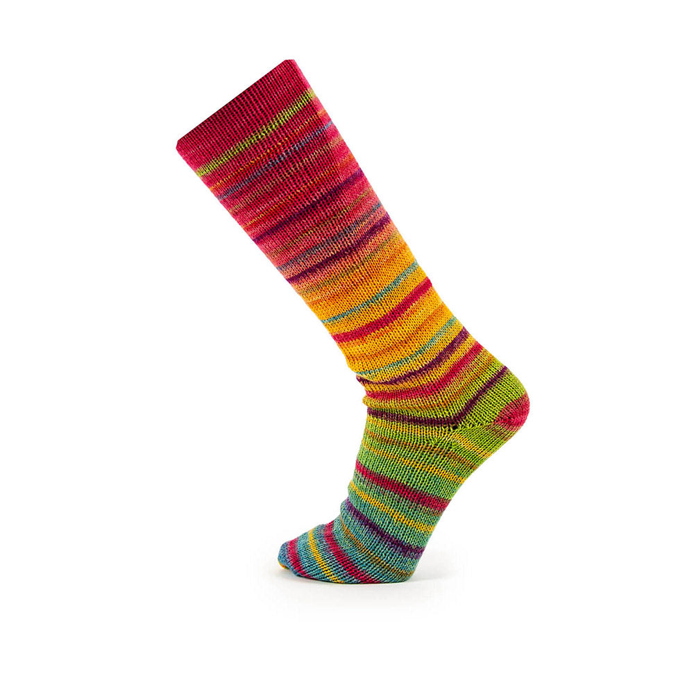 Katia Symmetric Socks & More - Paradise 042 Bruin-Rood-Zwart - Wol garens symmetricsocksmoreparadise breien wol polyamide b — gemaakt met Katia Symmetric Socks & More - Paradise