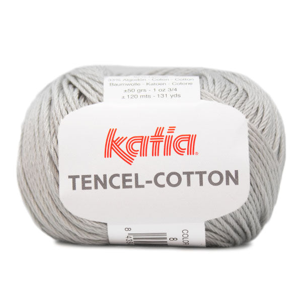Katia Tencel-Cotton 008 Parelachtig licht grijs