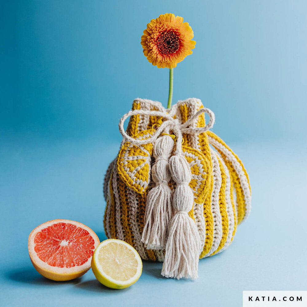 Katia The Vegan Bag 050 Ecru - Patroon breien haken dames tas lente zomer katia — gemaakt met Katia The Vegan Bag (2)