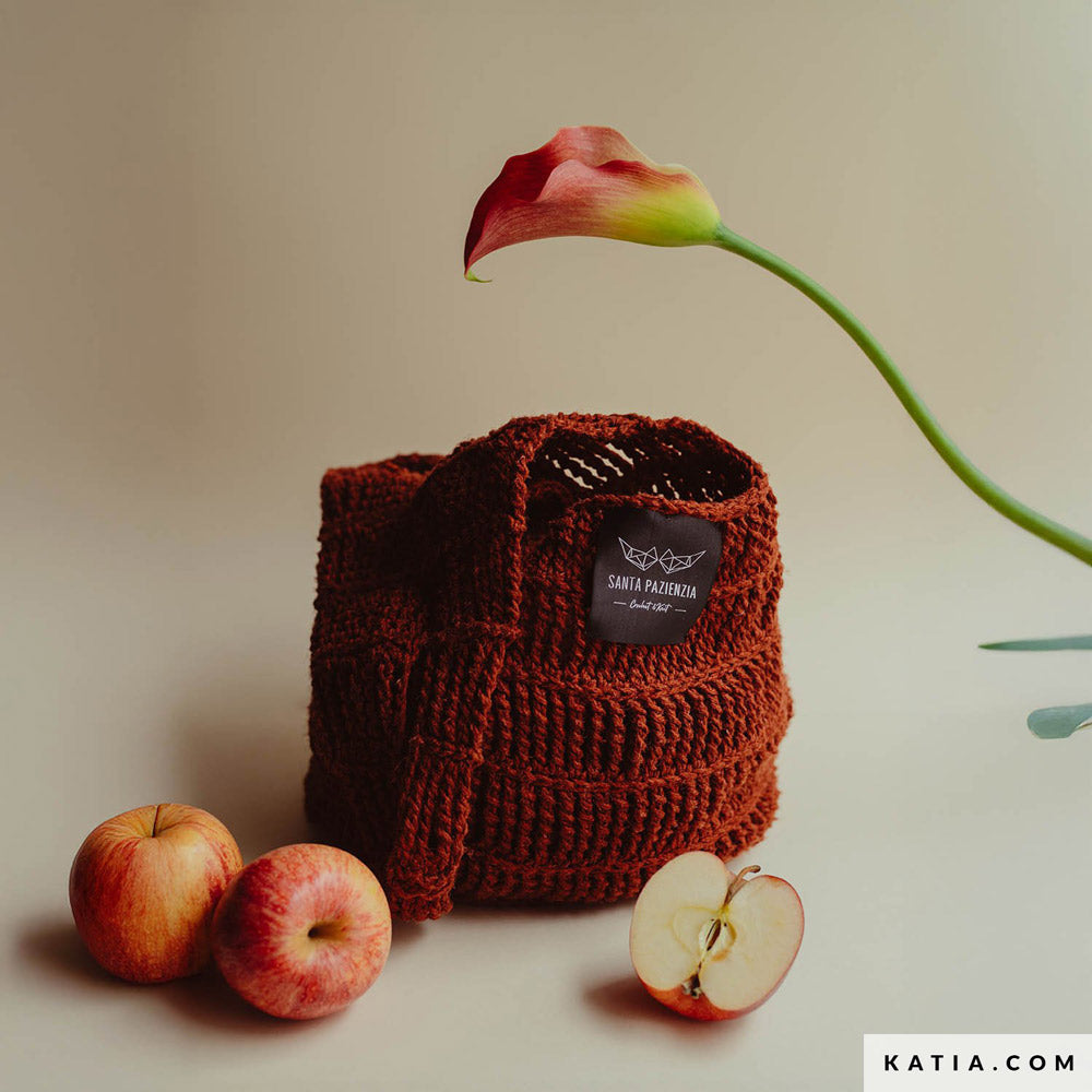 Katia The Vegan Bag 050 Ecru - Patroon breien haken dames tote bag lente zomer katia — gemaakt met Katia The Vegan Bag