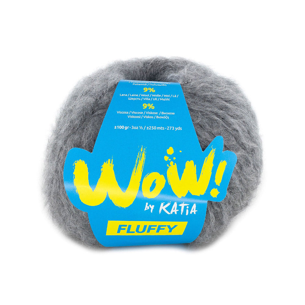 Katia WOW - Fluffy 082 Donker grijs