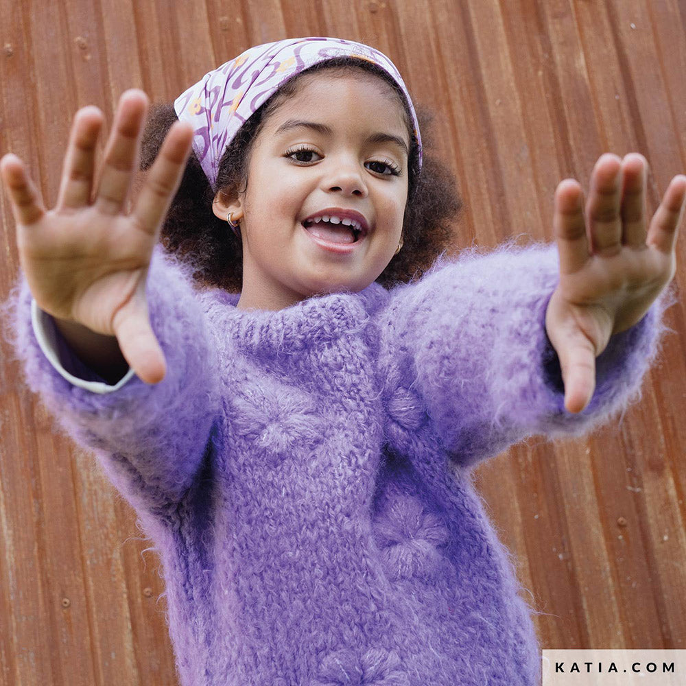 Katia WOW - Fluffy 082 Donker grijs - Patroon breien haken kinderen trui herfst winter katia — gemaakt met Katia WOW - Fluffy (4)