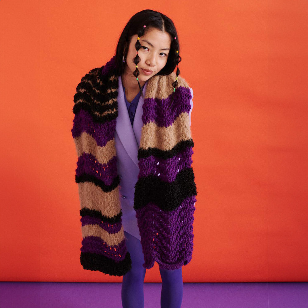 Katia WOW - Fluffy 082 Donker grijs - Loopy chunky fluffy — gemaakt met Katia WOW - Fluffy (2)