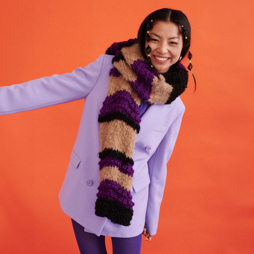 Katia WOW - Loopy 159 Framboos rood - Loopy — gemaakt met Katia WOW - Loopy
