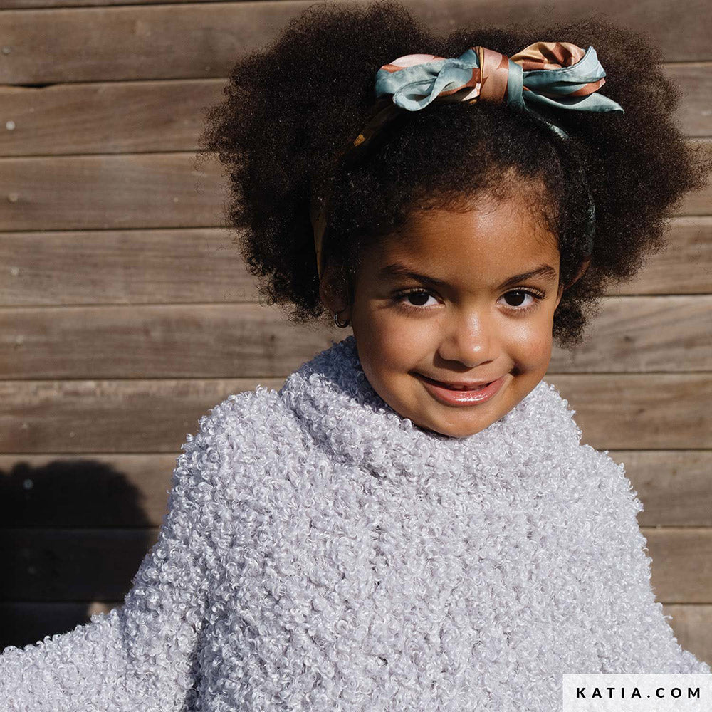 Katia WOW - Loopy 159 Framboos rood - Patroon breien haken kinderen trui herfst winter katia — gemaakt met Katia WOW - Loopy (3)