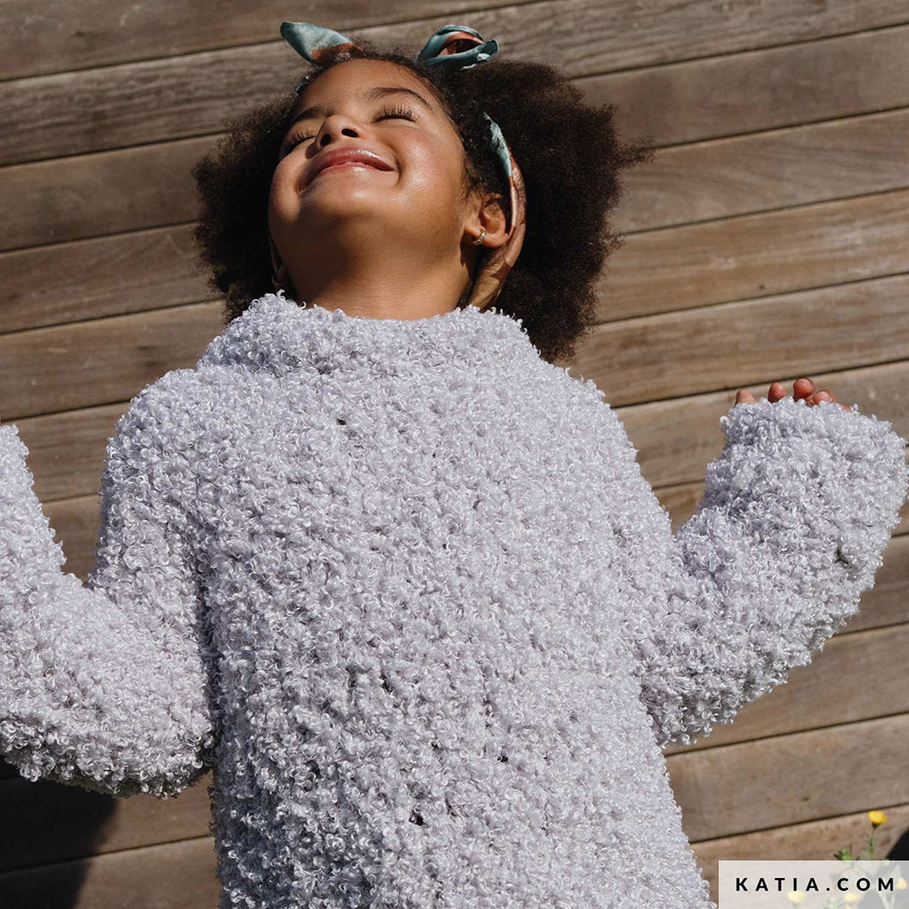 Katia WOW - Loopy 162 Malachiet - Patroon breien haken kinderen trui herfst winter katia — gemaakt met Katia WOW - Loopy (6)