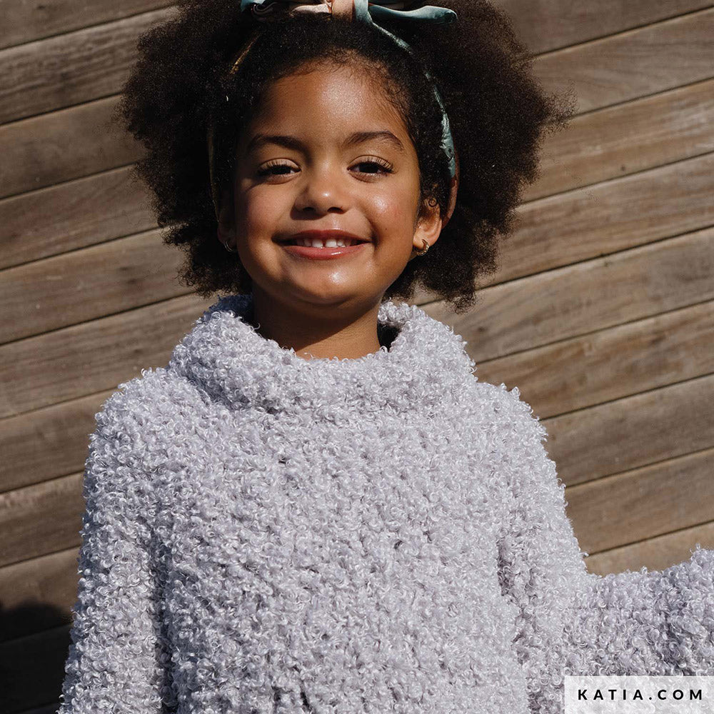 Katia WOW - Loopy 162 Malachiet - Patroon breien haken kinderen trui herfst winter katia — gemaakt met Katia WOW - Loopy (5)
