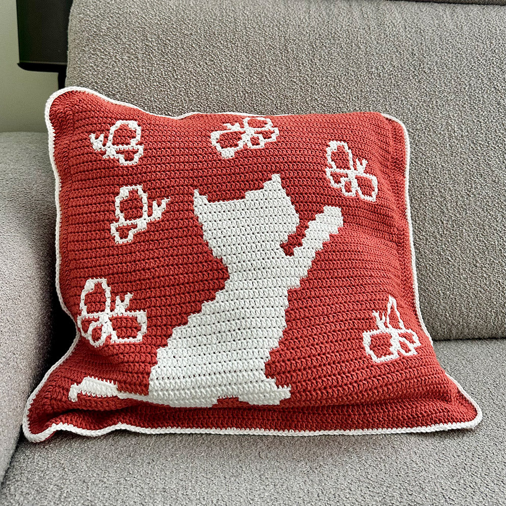 Kattenkussen met vlinder yarnzoo garen en haakpakket — gemaakt met Kattenkussen met vlinder - YarnZoo Garen- en Haakpakket (2)