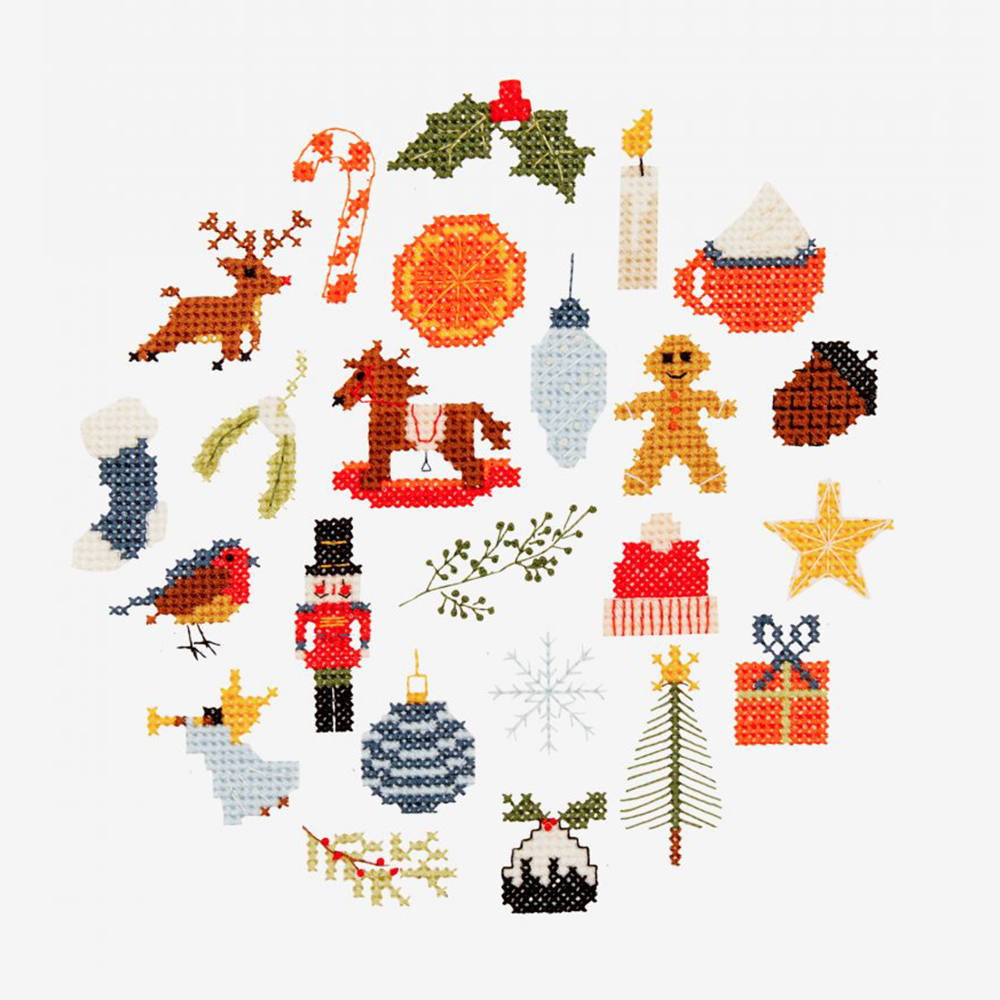 Kerst Advent Kalender Kruissteek Borduurpatroon
