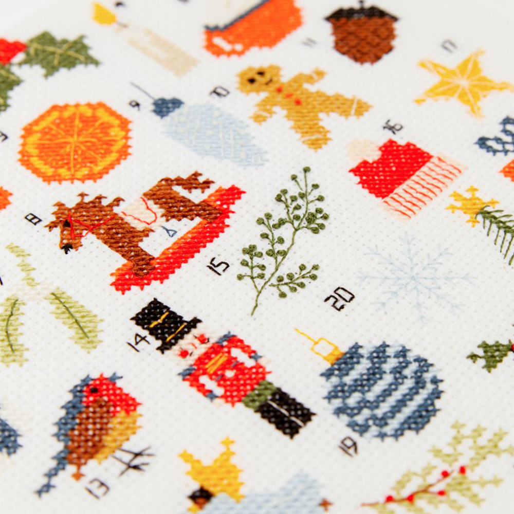 Kerst Advent Kalender Kruissteek Borduurpatroon (5)