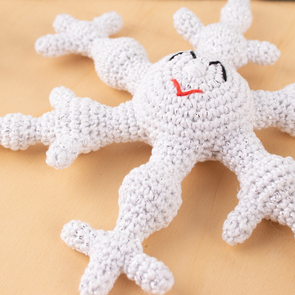 Amigurumi snowflake — gemaakt met Kerst: Sneeuwvlok Haakpakket - Inclusief Digitaal Patroon