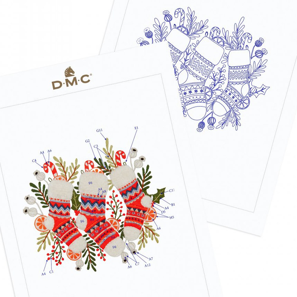 Kerst Sok Borduurpatroon (2)
