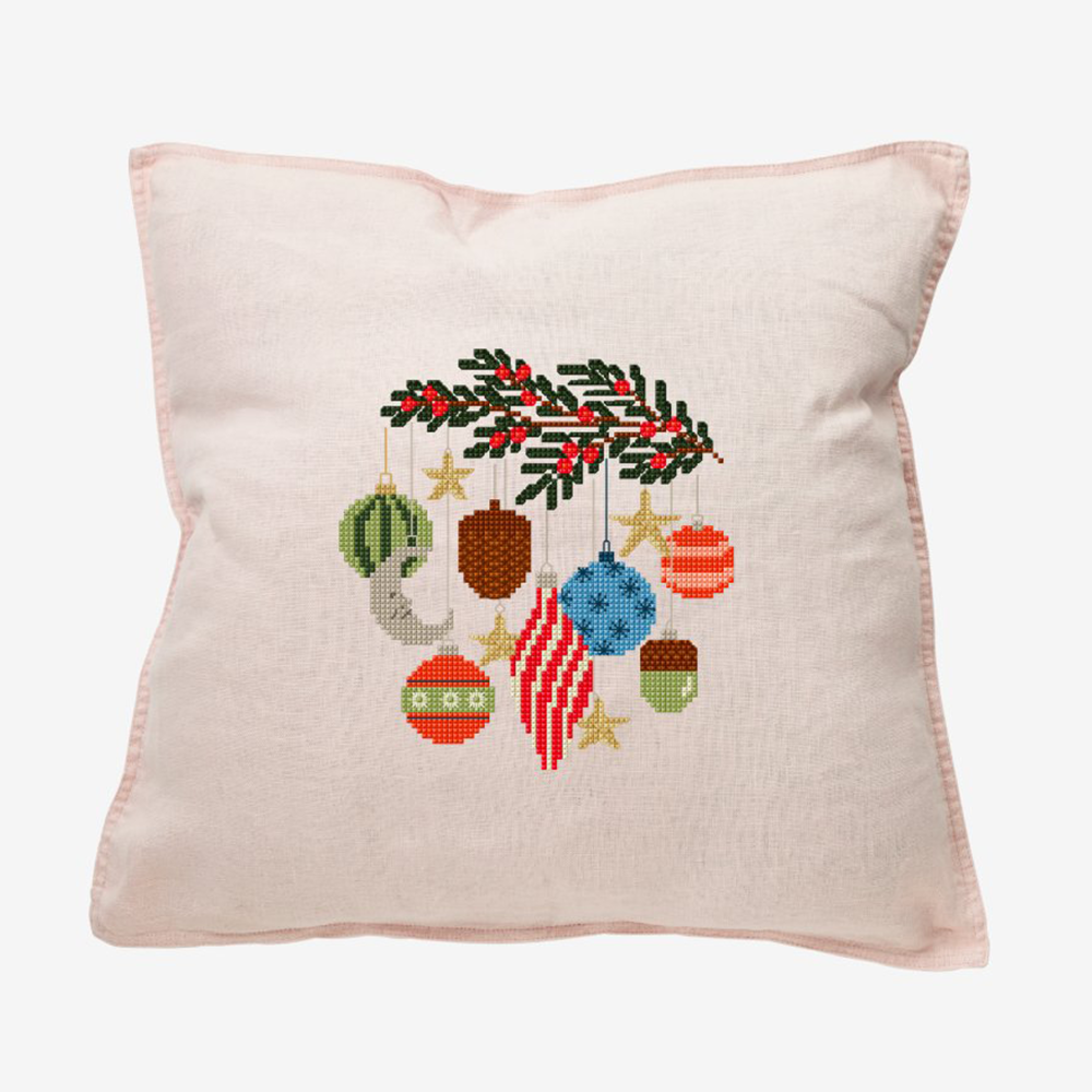 Kerstballen Kruisteek Borduurpatroon (3)