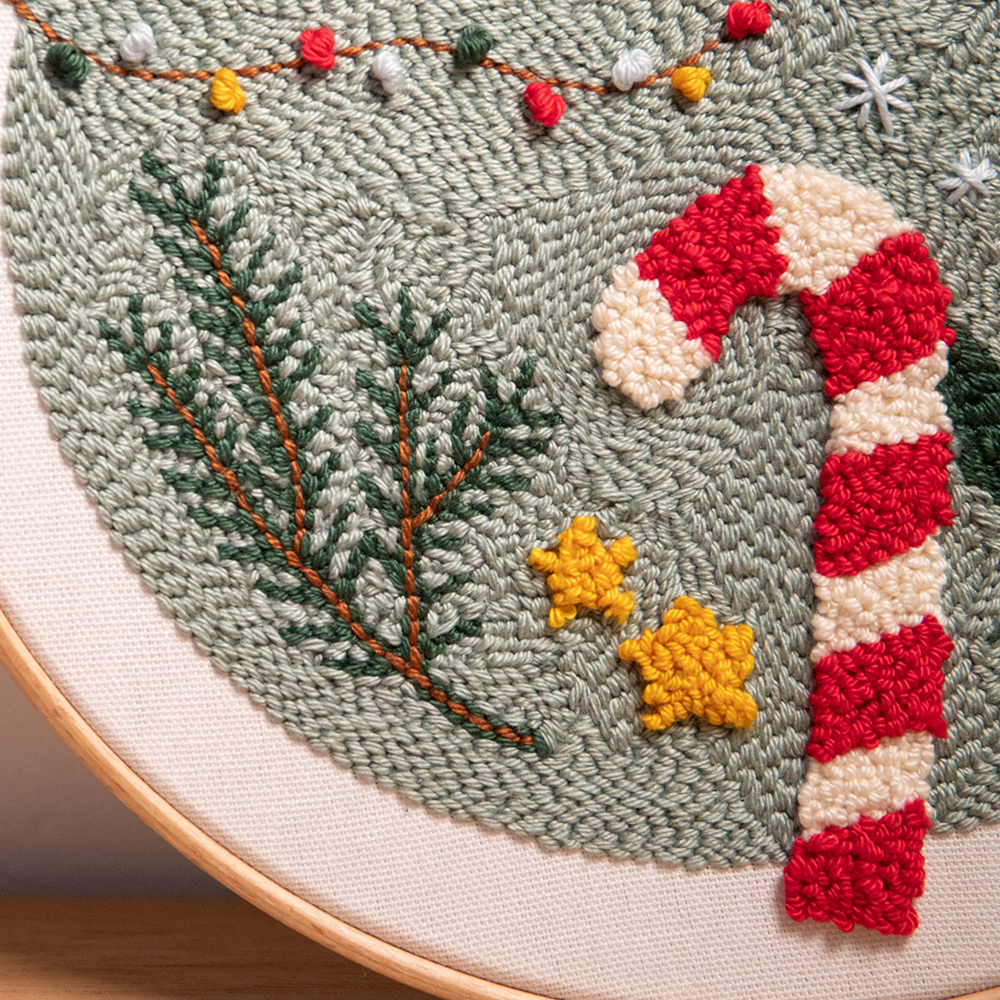 Kerst punchen — gemaakt met Kersttafereel Punchpakket (3)