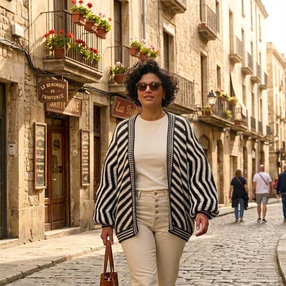 Amazing Wavy Cardigan Garen- en Haakpakket