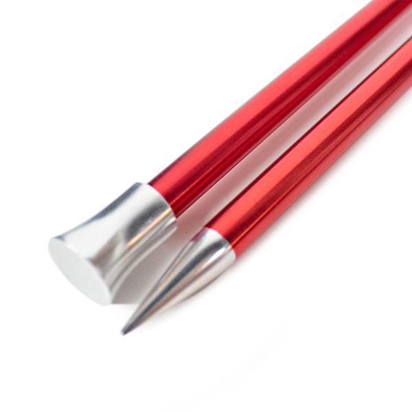 Mm rood — gemaakt met KnitPro Zing breinaald 40cm 9mm | Kersenrood