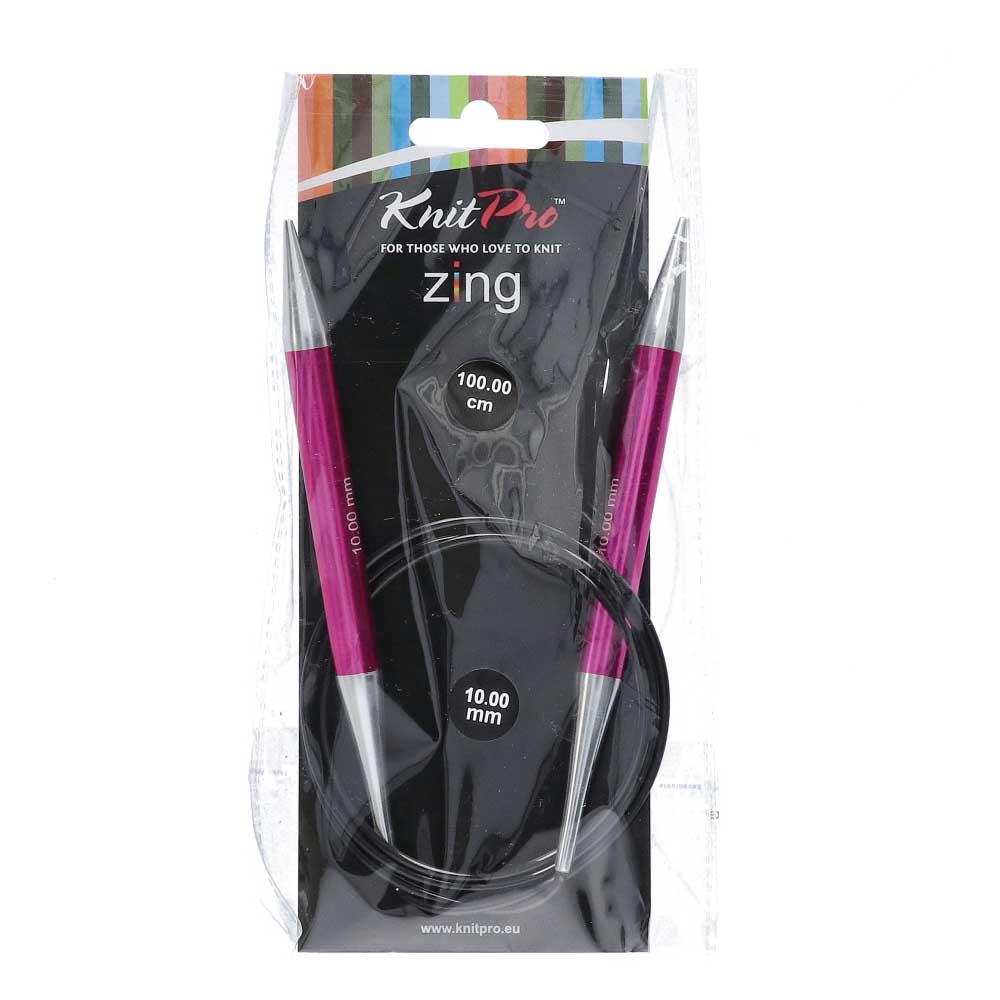 KnitPro Zing Rondbreinaalden 100cm 10,00 mm