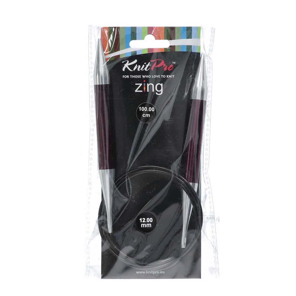 KnitPro Zing Rondbreinaalden 100cm 12,00 mm