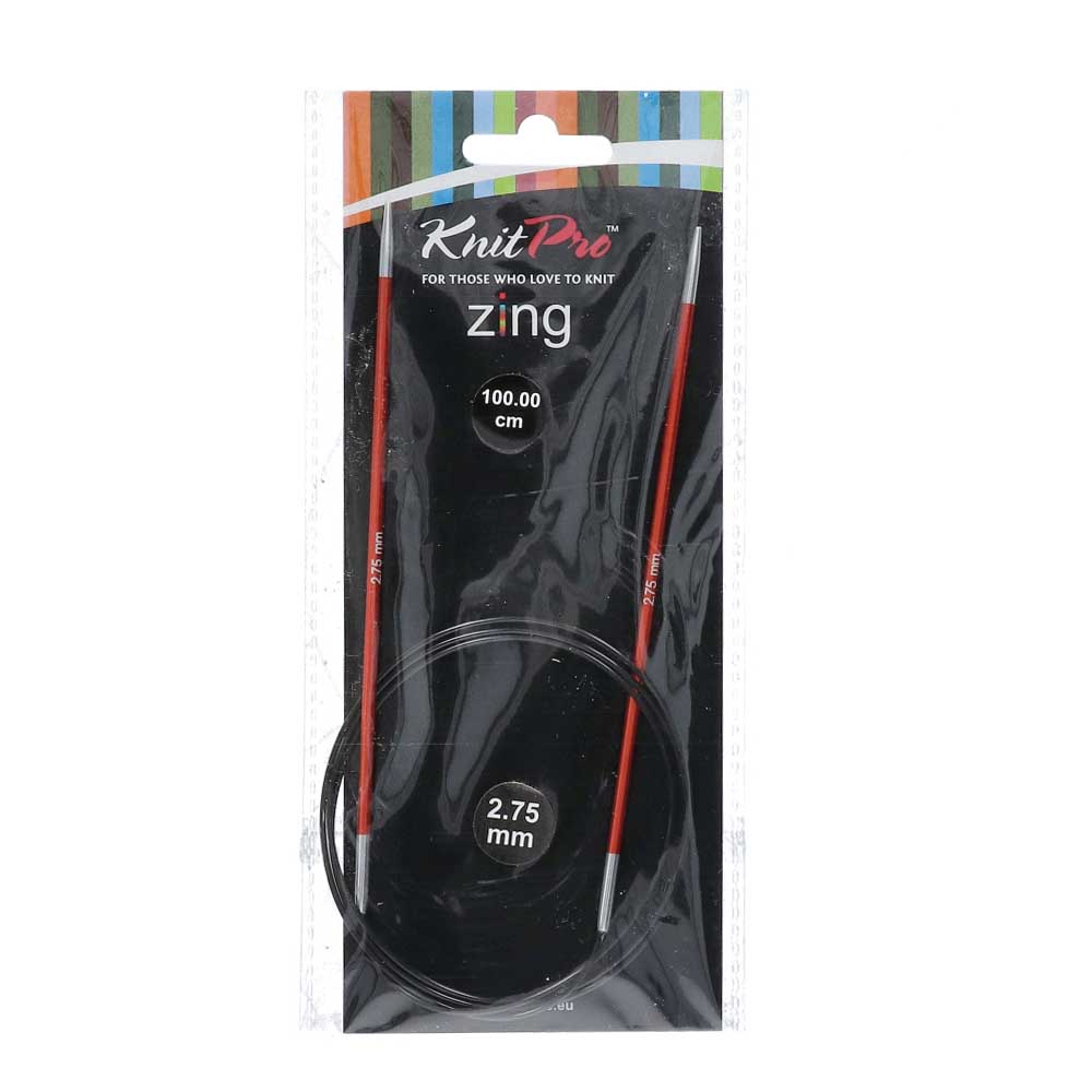 KnitPro Zing Rondbreinaalden 100cm 2,75 mm