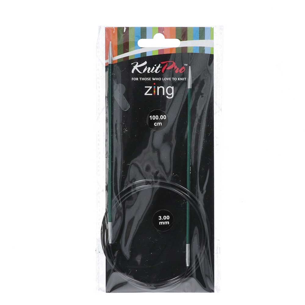 KnitPro Zing Rondbreinaalden 100cm 3,00 mm