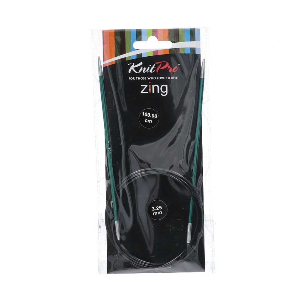 KnitPro Zing Rondbreinaalden 100cm 3,25 mm