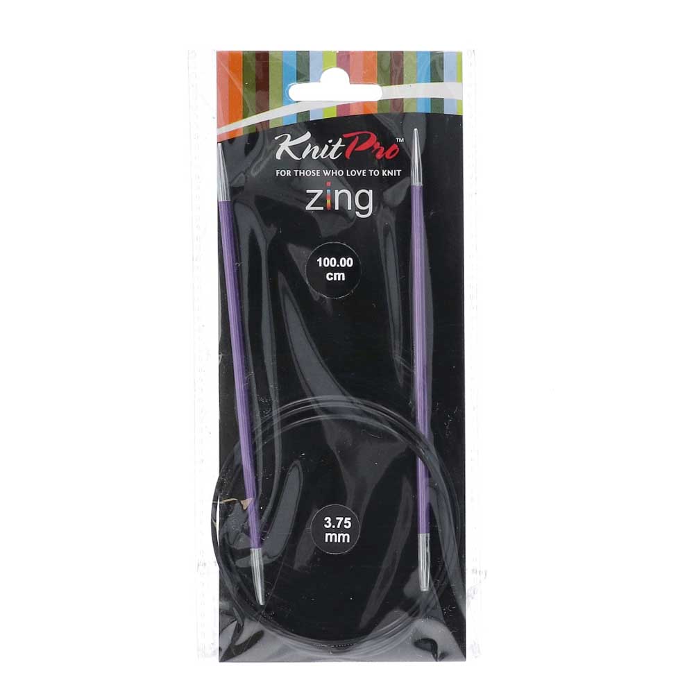KnitPro Zing Rondbreinaalden 100cm 3,75 mm