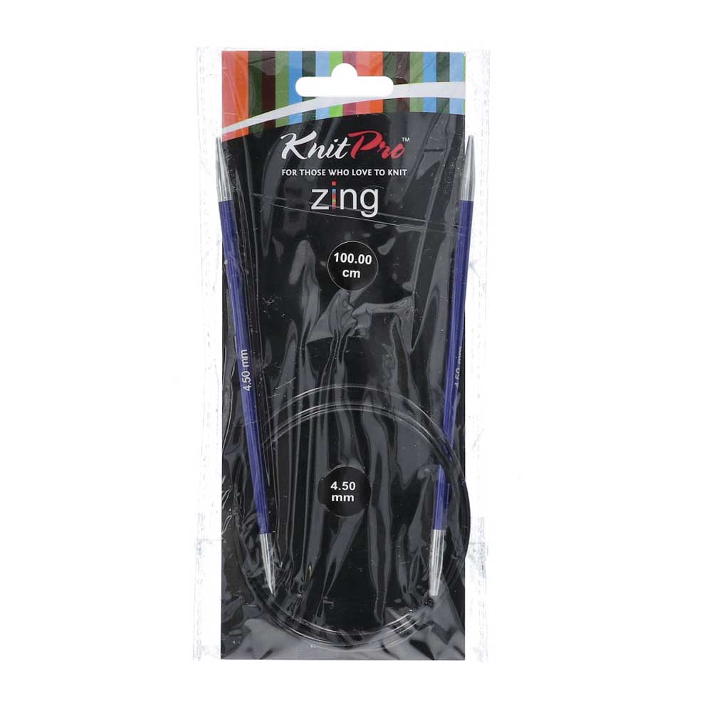 KnitPro Zing Rondbreinaalden 100cm 4,50 mm