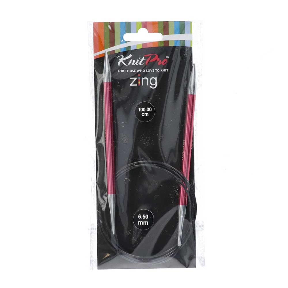 KnitPro Zing Rondbreinaalden 100cm 6,50 mm