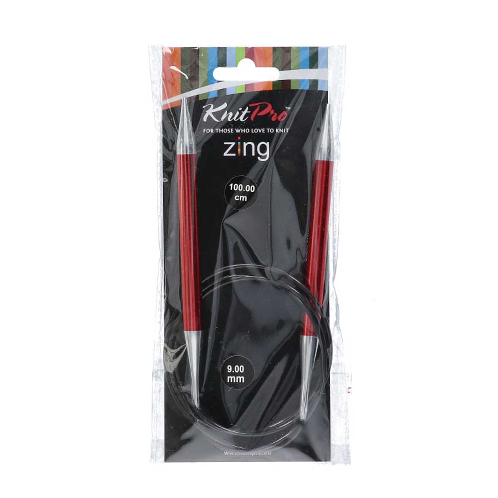 KnitPro Zing Rondbreinaalden 100cm 9,00 mm