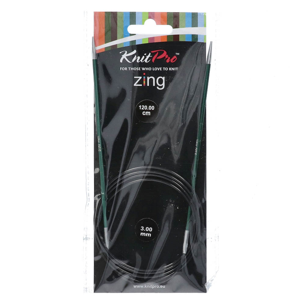 KnitPro Zing Rondbreinaalden 120cm 3,00 mm