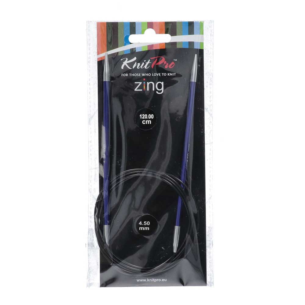 KnitPro Zing Rondbreinaalden 120cm 4,50 mm