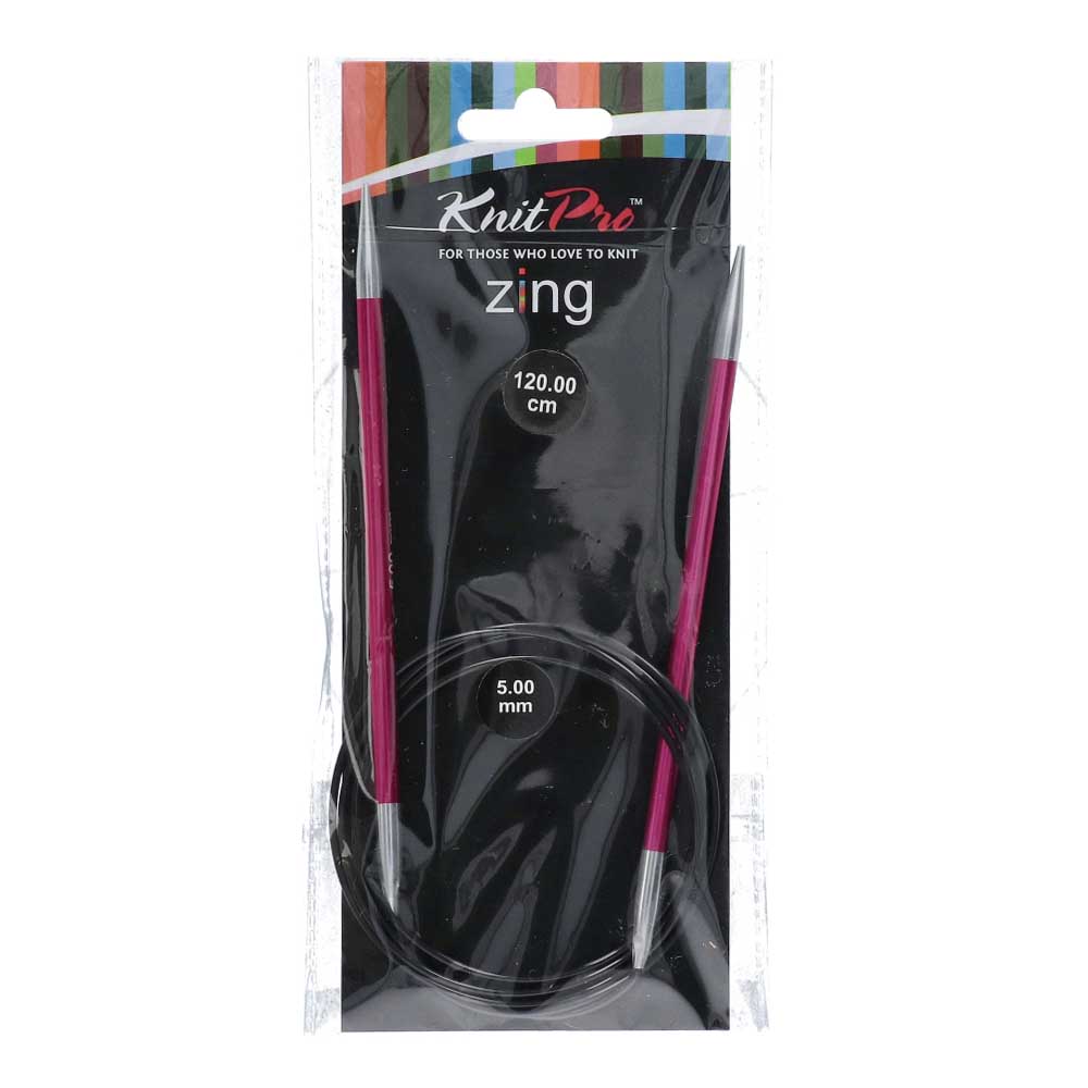 KnitPro Zing Rondbreinaalden 120cm 5,00 mm