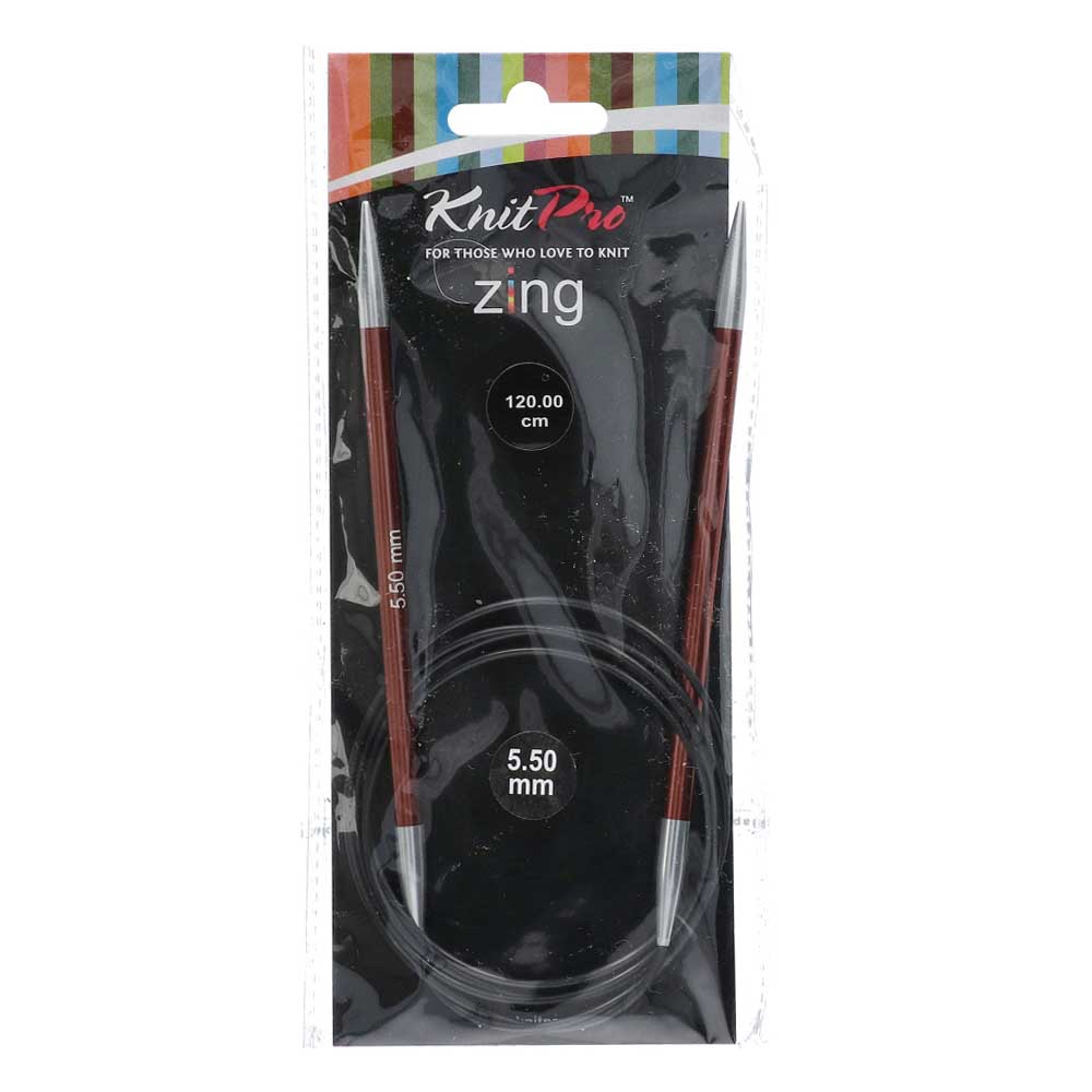 KnitPro Zing Rondbreinaalden 120cm 5,50 mm