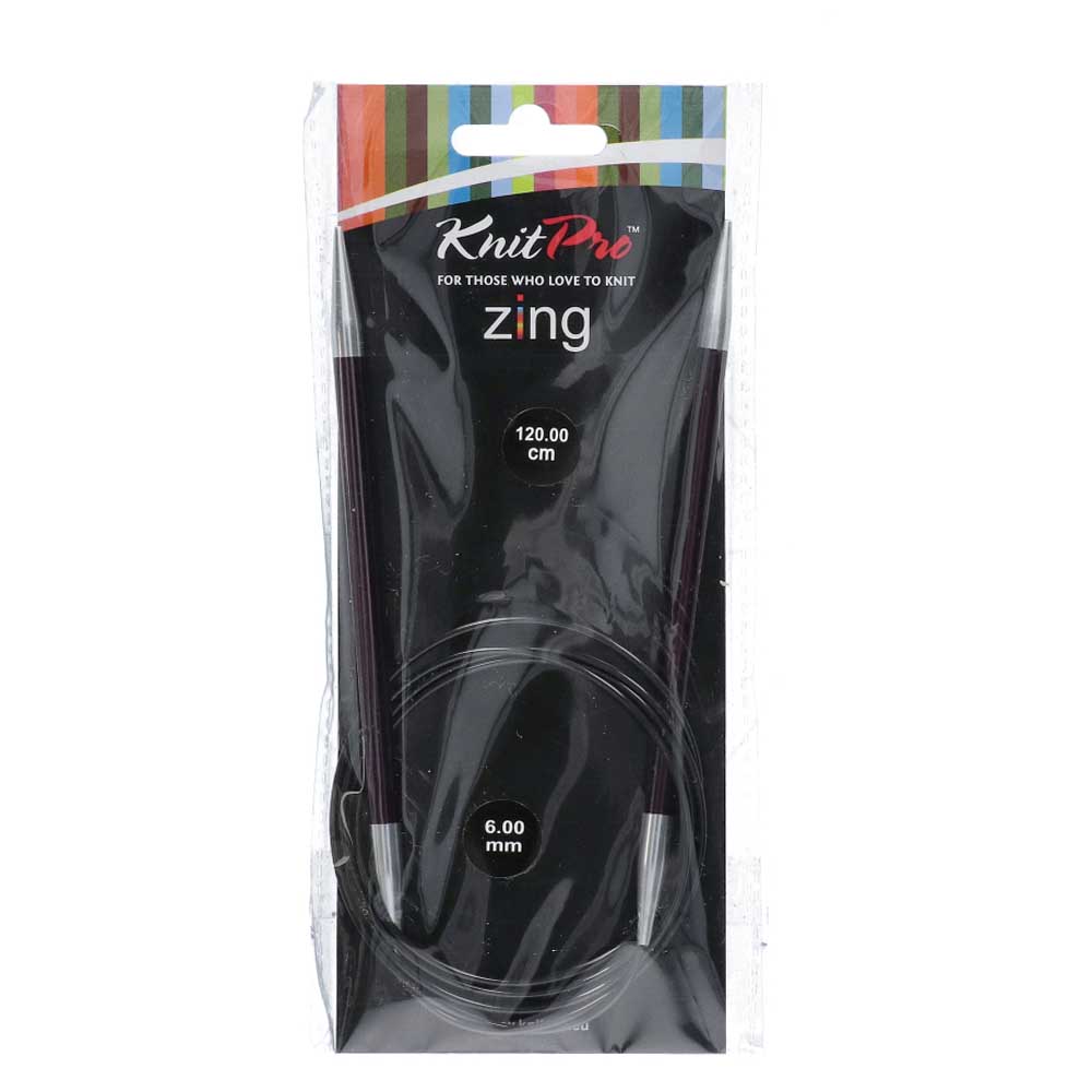 KnitPro Zing Rondbreinaalden 120cm 6,00 mm