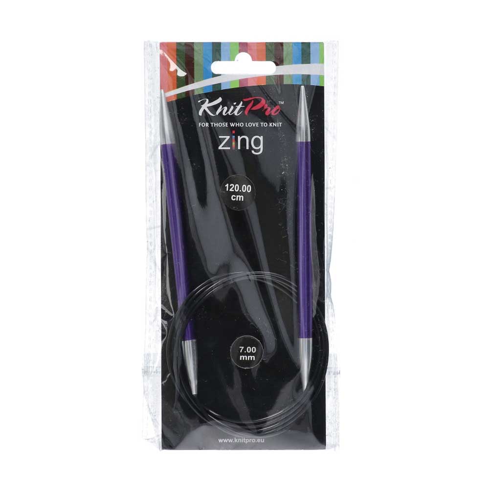 KnitPro Zing Rondbreinaalden 120cm 7,00 mm